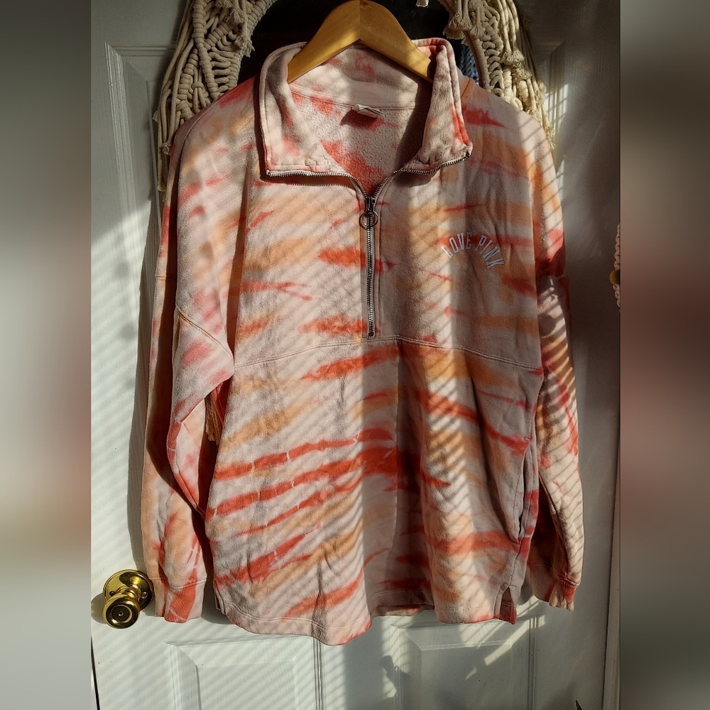 PINK Victoria's Secret Pink Tie-Dye Zip-Up